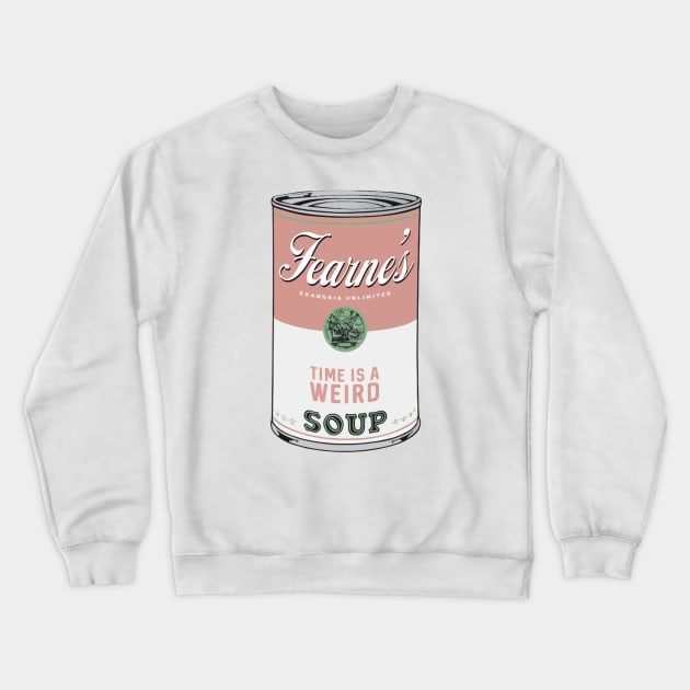 weird soup - pink version Crewneck Sweatshirt by dinah-lance